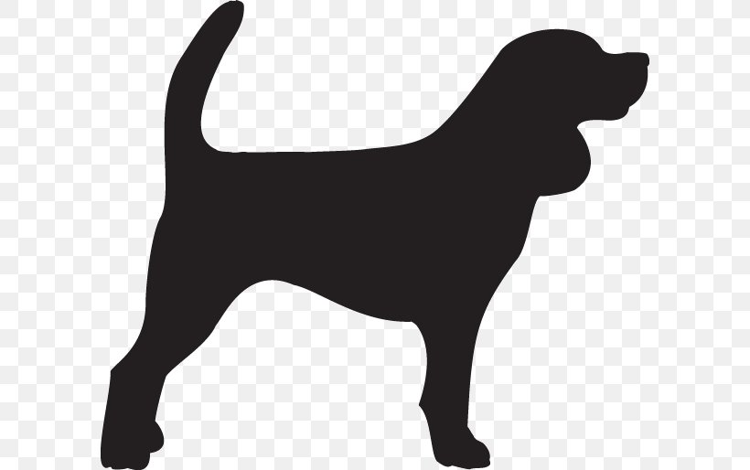 Beagle Sticker German Pinscher Silhouette, PNG, 600x514px, Beagle, Basset Hound, Black, Black And White, Carnivoran Download Free