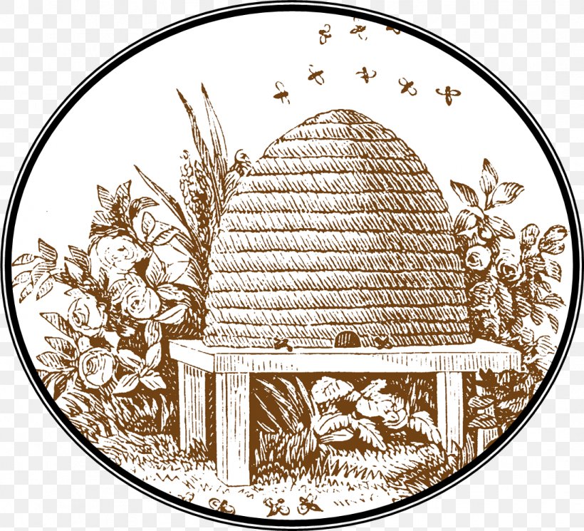 Beehive Honey Bee Beekeeping Queen Bee, PNG, 1094x994px, Bee, Antique, Beehive, Beekeeping, Black And White Download Free
