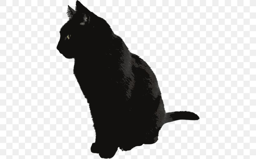 Russian Blue Kitten Black Cat, PNG, 512x512px, Russian Blue, Black, Black And White, Black Cat, Bombay Download Free
