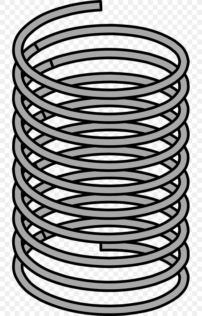 Spring Steel Metal Clip Art, PNG, 721x1280px, Spring Steel, Black And White, Coil Spring, Hardware Accessory, Material Download Free