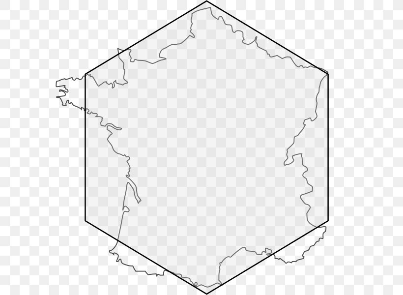 France Hexagon Drawing Angle, PNG, 593x600px, France, Area, Artwork, Black, Black And White Download Free