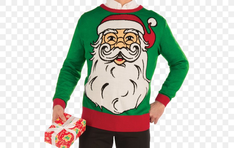 T-shirt Santa Claus Christmas Jumper Christmas Ornament Sweater, PNG, 520x520px, Tshirt, Christmas, Christmas Decoration, Christmas Jumper, Christmas Ornament Download Free
