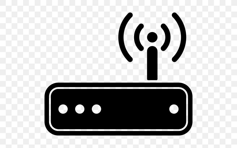 Wireless Router Wi-Fi, PNG, 512x512px, Wireless Router, Android, Area, Black And White, Computer Hardware Download Free