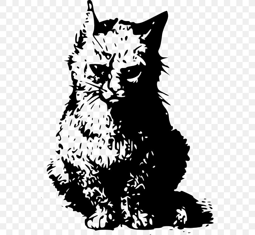 Grumpy Cat Kitten Clip Art, PNG, 555x758px, Cat, Art, Black, Black And White, Carnivoran Download Free