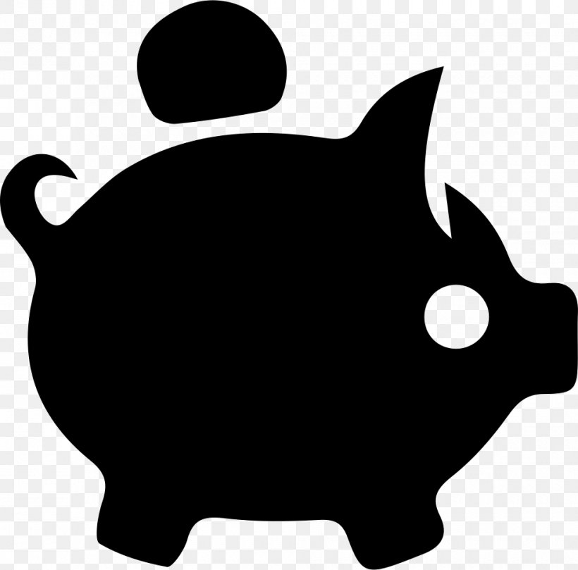 Piggy Bank Money Coin, PNG, 980x968px, Piggy Bank, Bank, Black, Black And White, Carnivoran Download Free