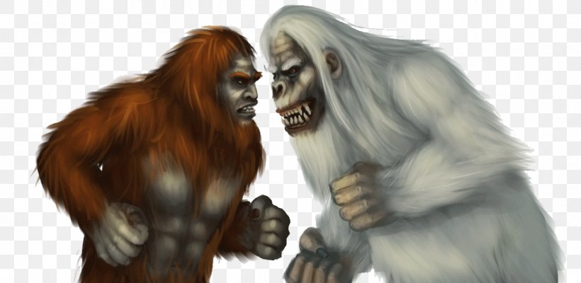 Bigfoot Gorilla Yeti Monster Cryptozoology, PNG, 1098x536px, Bigfoot, Ahool, Art, Carnivoran, Cryptozoology Download Free