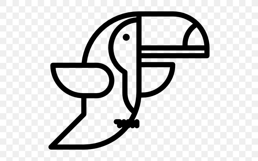 Bird Toucan Clip Art, PNG, 512x512px, Bird, Animal, Area, Black And White, Line Art Download Free
