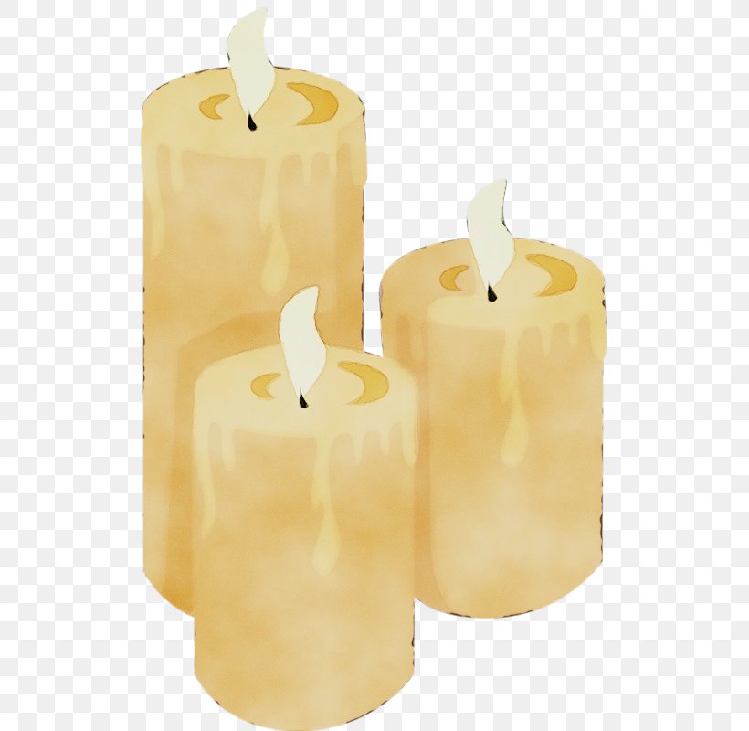 Candle Lighting Wax Flameless Candle Yellow, PNG, 513x800px, Watercolor, Beige, Candle, Candle Holder, Cylinder Download Free