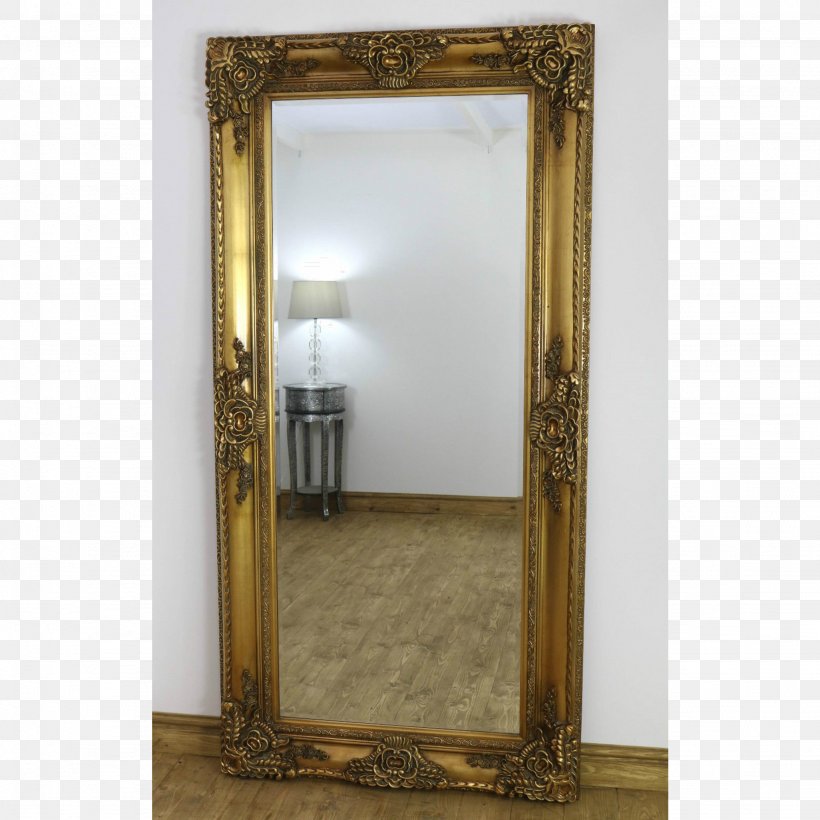 Mirror Picture Frames Gold Rectangle Beveled Glass, PNG, 2048x2048px, Mirror, Antique, Bevel, Beveled Glass, Brass Download Free