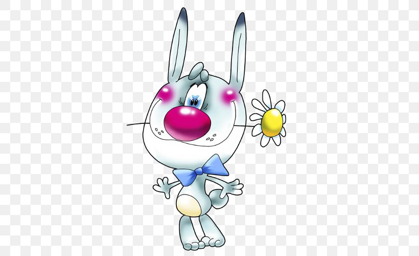 Rabbit Easter Bunny Leporids Clip Art, PNG, 500x500px, Watercolor, Cartoon, Flower, Frame, Heart Download Free