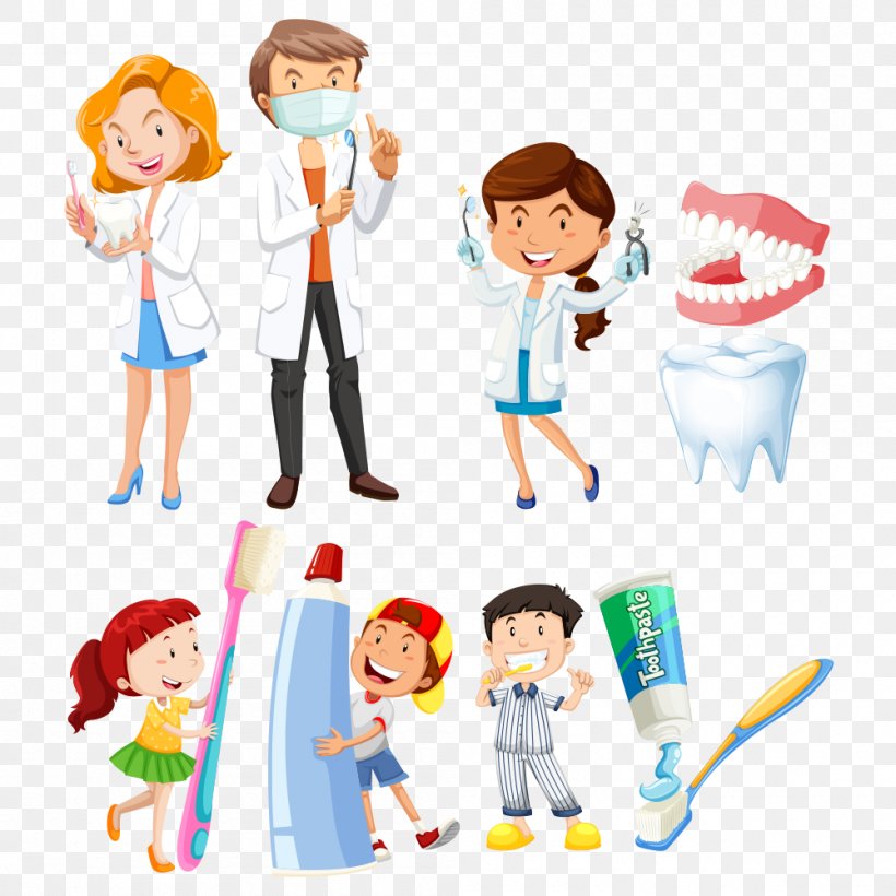 Dentistry Toothbrush Illustration, PNG, 1000x1000px, Watercolor, Cartoon, Flower, Frame, Heart Download Free