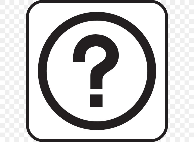 Question Mark Smiley Clip Art, PNG, 600x600px, Question Mark, Area, Black And White, Brand, Emoticon Download Free