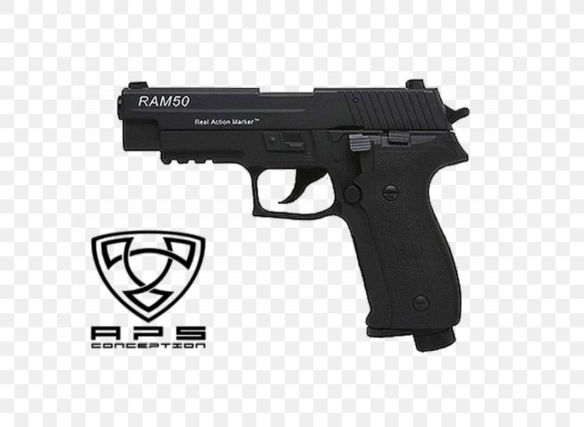 SIG Sauer P226 Semi-automatic Pistol Firearm Handgun, PNG, 600x600px, Watercolor, Cartoon, Flower, Frame, Heart Download Free
