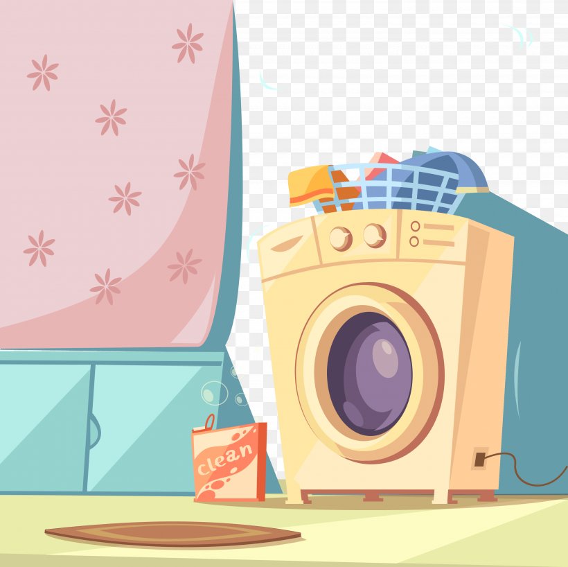 Washing Machine Cartoon Poster, PNG, 3000x2993px, Washing Machine, Advertising, Art, Cartoon, Chinoiserie Download Free