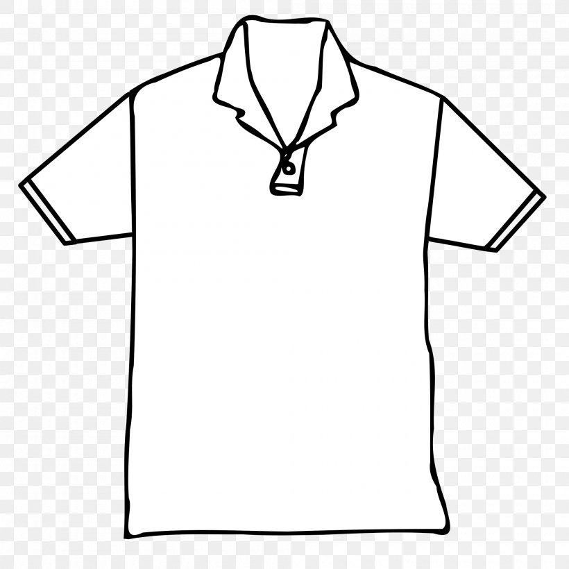 T-shirt Polo Shirt Clothing Drawing, PNG, 2000x2000px, Tshirt, Area, Black, Black And White, Button Download Free