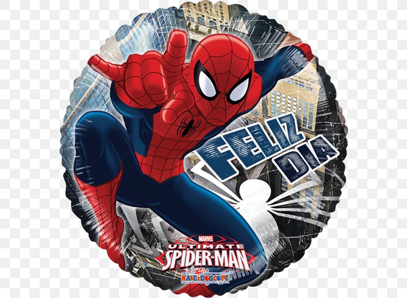 Ultimate Spider-Man Birthday Superhero Marvel Comics, PNG, 600x600px, Spiderman, Amazing Spiderman, Balloon, Birthday, Happiness Download Free