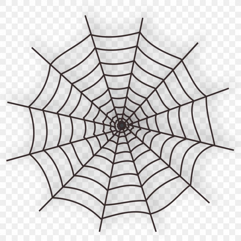 Spider Web Clip Art, PNG, 900x900px, Spider, Area, Black And White, Halloween, Invertebrate Download Free
