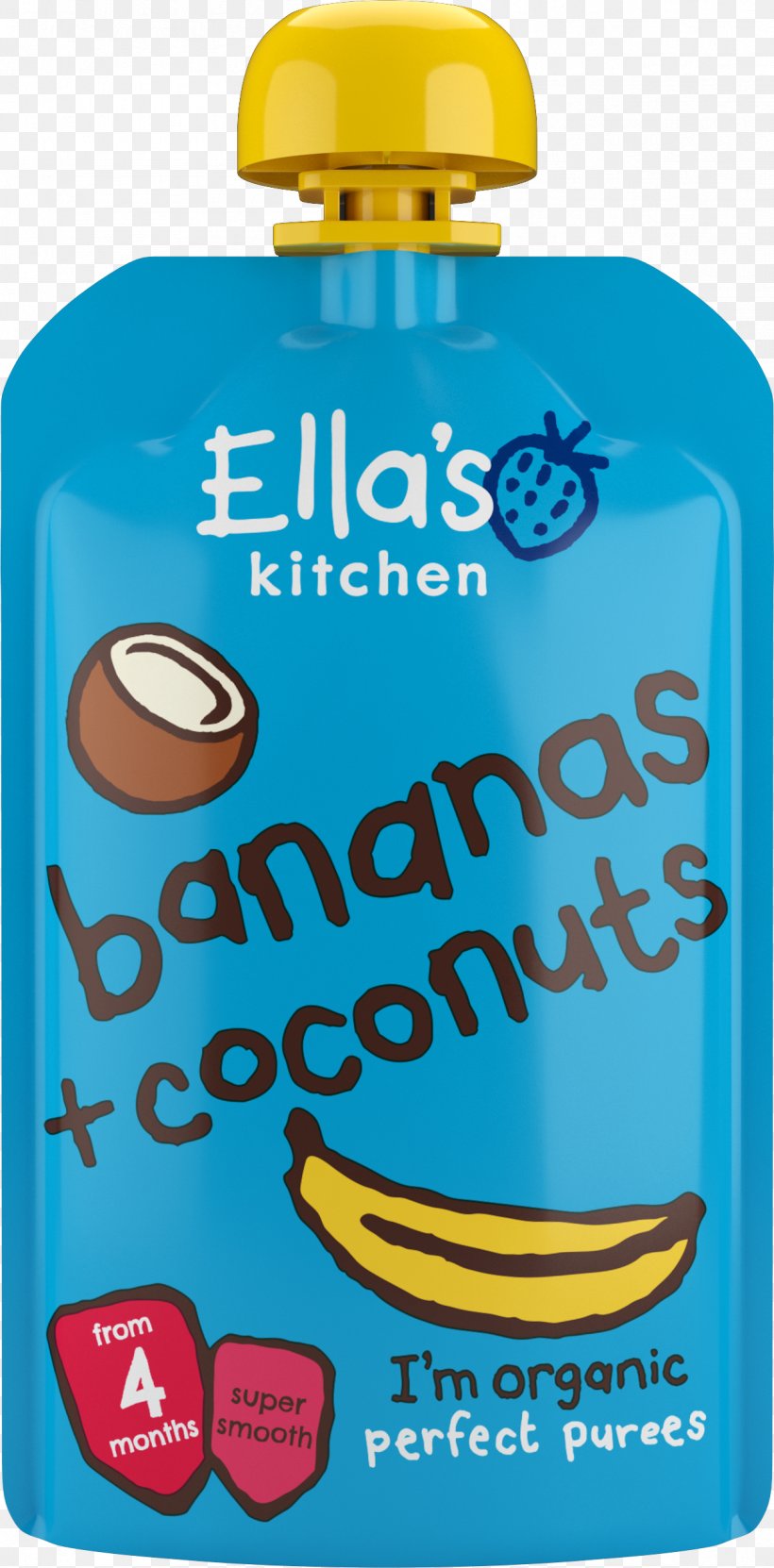Ella's Kitchen Broccoli Pears + Peas Baby Food Coconut Banana, PNG, 1253x2541px, Baby Food, Banaani, Banana, Coco, Coconut Download Free