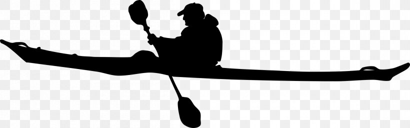 Kayak Silhouette Canoe Clip Art, PNG, 2400x751px, Kayak, Arm, Black And White, Boat, Canoe Download Free