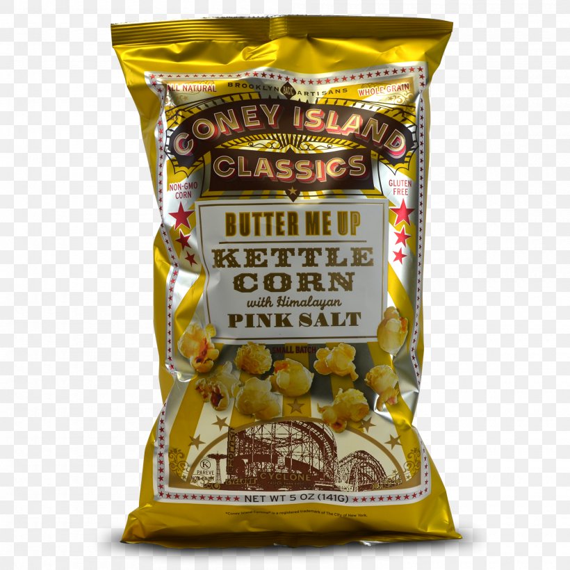 Kettle Corn Popcorn Junk Food Vegetarian Cuisine Flavor, PNG, 2000x2000px, Kettle Corn, Caramel, Coney Island Hot Dog, Cooking, Flavor Download Free