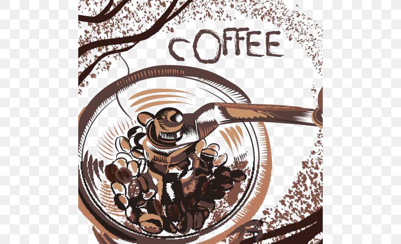 Arabic Coffee Cafe Coffee Bean, PNG, 500x500px, Coffee, Arabic Coffee, Burr Mill, Cafe, Chocolate Download Free
