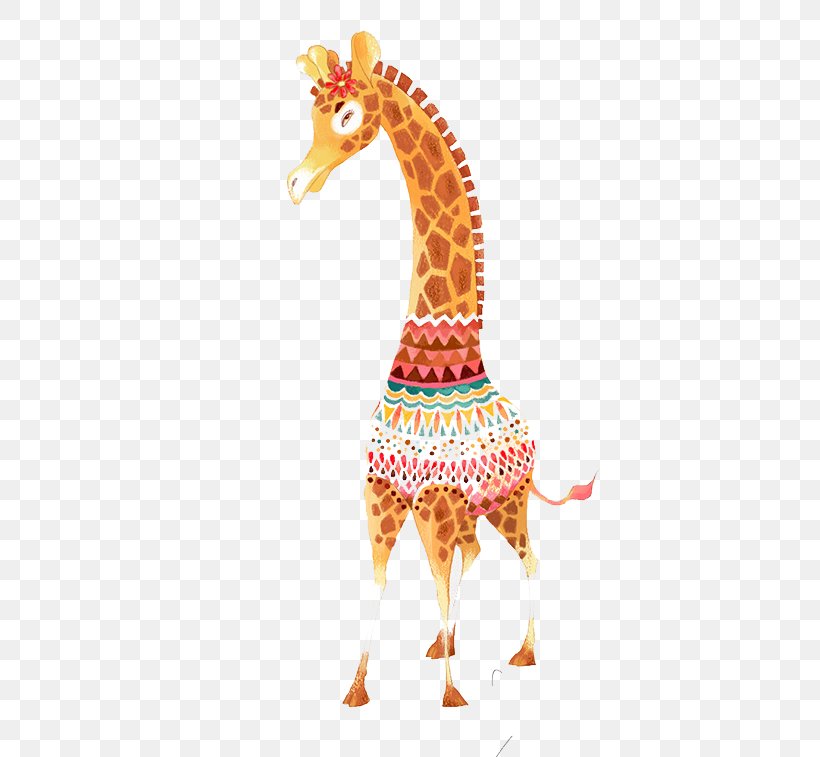 Northern Giraffe Color Illustration, PNG, 390x757px, Northern Giraffe, Cartoon, Color, Giraffe, Giraffidae Download Free