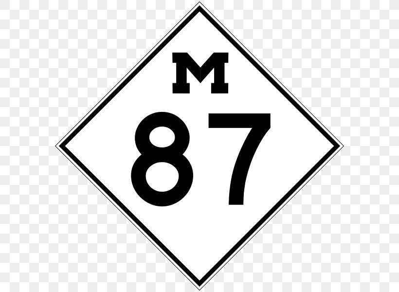 M-37 Michigan State Trunkline Highway System Road U.S. Route 131 M-42, PNG, 600x600px, Road, Area, Black And White, Brand, Highway Download Free