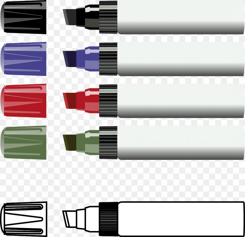 Marker Pen Clip Art, PNG, 1068x1032px, Marker Pen, Art, Color, Material, Office Supplies Download Free