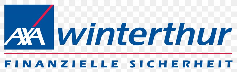 AXA Versicherung Winterthur Group Logo Insurance, PNG, 2000x612px, Axa, Advertising, Area, Banner, Blue Download Free
