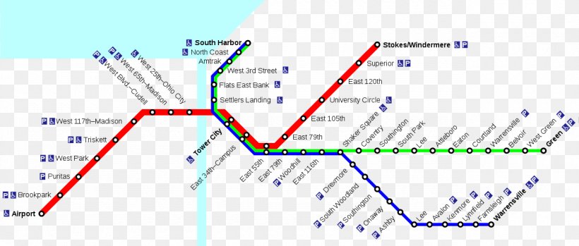 Red Line Rapid Transit Airport Bus Greater Cleveland Regional Transit Authority, PNG, 1280x545px, Red Line, Airport, Area, Blue, Blue Green And Waterfront Lines Download Free