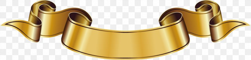 Ribbon Euclidean Vector Gold, PNG, 1727x414px, Ribbon, Body Jewelry, Brass, Fashion Accessory, Gold Download Free