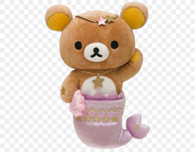 Bear Rilakkuma Stuffed Animals & Cuddly Toys Pisces San-X, PNG, 457x637px, Watercolor, Cartoon, Flower, Frame, Heart Download Free