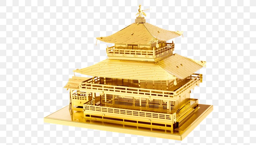 Kinkaku-ji The Temple Of The Golden Pavilion Fascinations Metal Earth 3D Laser Cut Model Himeji Castle, PNG, 600x466px, Kinkakuji, Buddhism, Buddhist Temple, Building, Gold Download Free