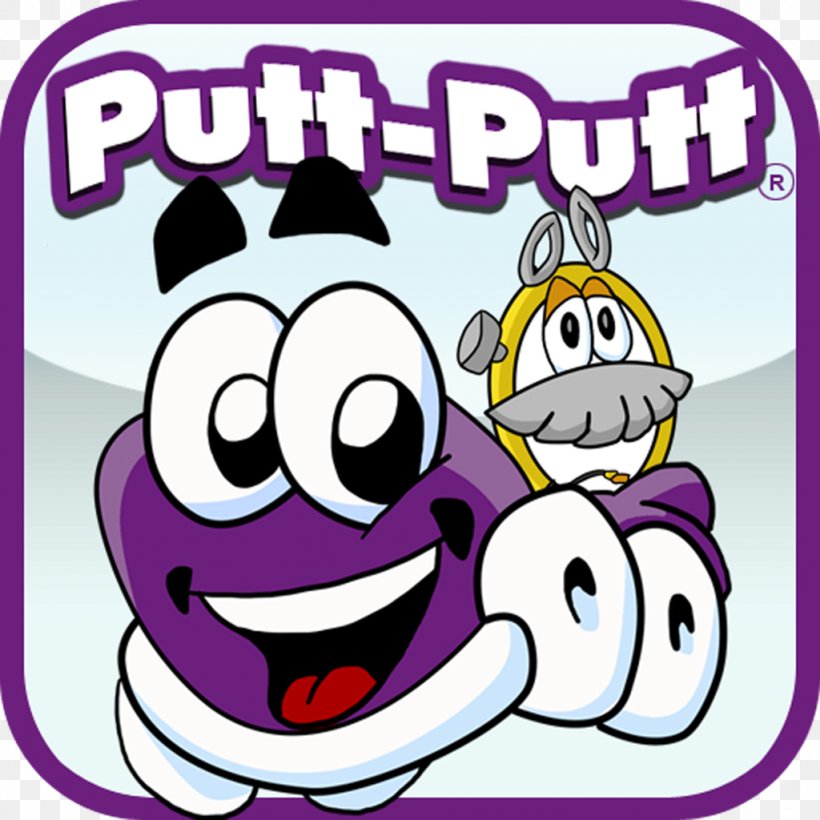 Putt-Putt Saves The Zoo Putt-Putt Travels Through Time Putt-Putt Goes To The Moon Putt-Putt's Fun Pack Mini Golf Stars, PNG, 1024x1024px, Puttputt Saves The Zoo, Android, Area, Emoticon, Game Download Free