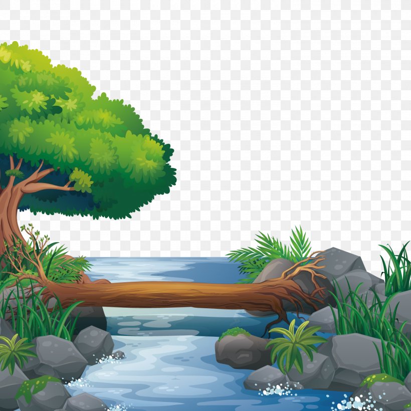 Nature Illustration, PNG, 1500x1500px, Nature, Aquatic Plant, Biome, Ecosystem, Fish Pond Download Free