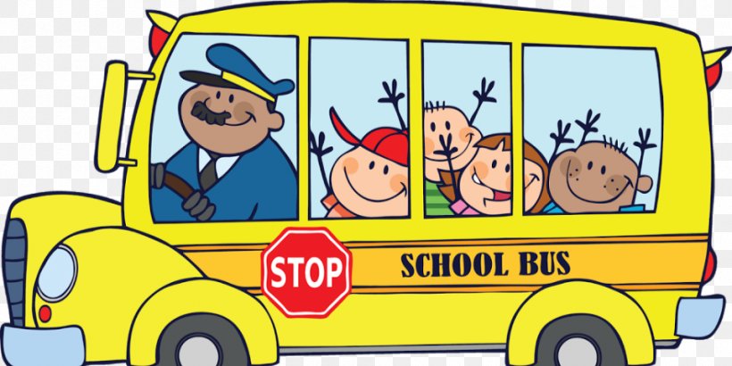 School Bus Clip Art, PNG, 960x480px, Bus, Area, Cartoon, Fiction, Human Behavior Download Free