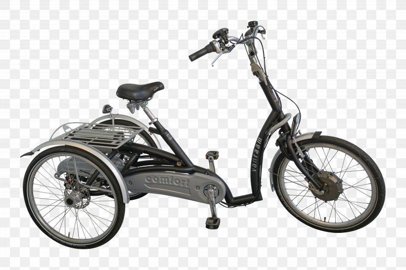 Tricycle Bicycle Van Raam Wheel Cycling, PNG, 3993x2662px, Tricycle, Bicycle, Bicycle Accessory, Bicycle Drivetrain Part, Bicycle Frame Download Free