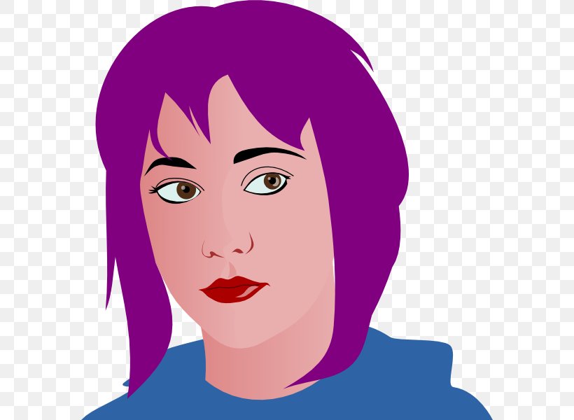Violet Purple Hair Clip Art, PNG, 588x600px, Watercolor, Cartoon, Flower, Frame, Heart Download Free