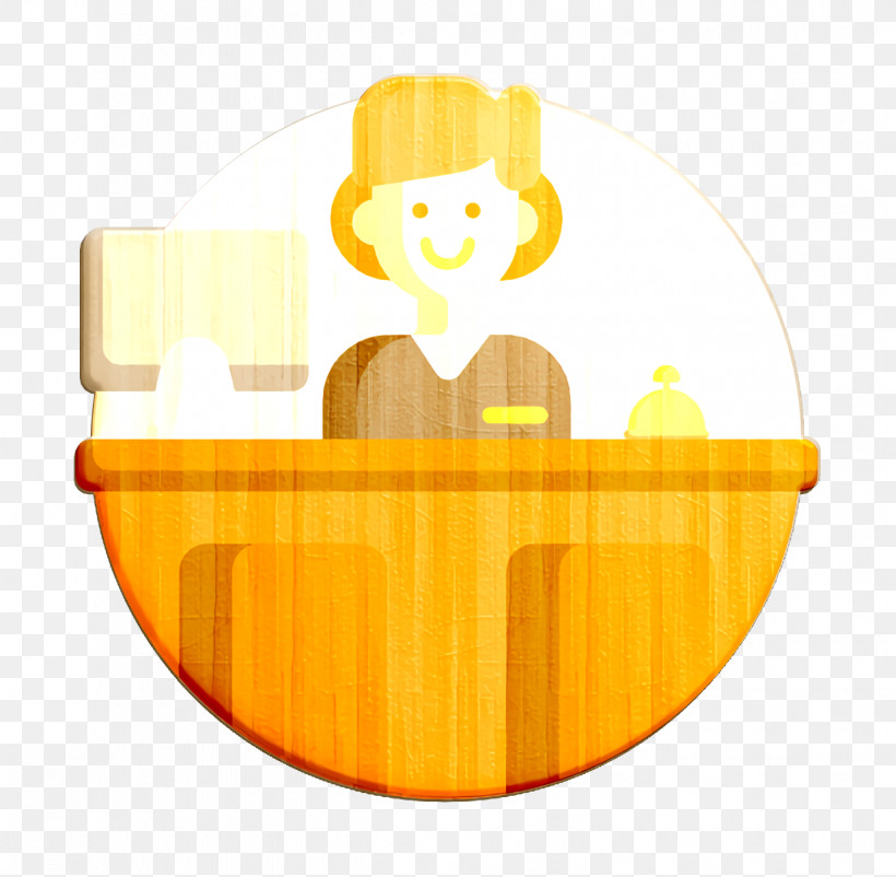Receptionist Icon Hotel Icon, PNG, 1236x1210px, Receptionist Icon, Cartoon, Hotel Icon, Meter, Yellow Download Free