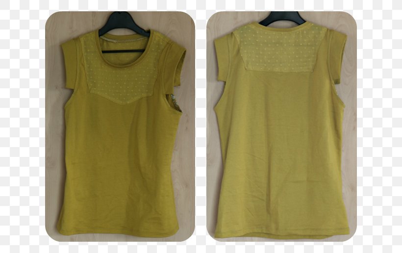 Sleeveless Shirt Blouse, PNG, 682x516px, Sleeve, Blouse, Sleeveless Shirt, Yellow Download Free