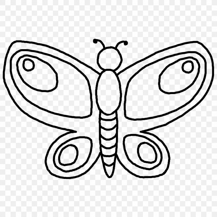 Butterfly Drawing Clip Art, PNG, 1400x1400px, Butterfly, Area, Art, Artwork, Black And White Download Free