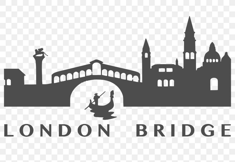 Rialto Bridge Silhouette Gondola Clip Art, PNG, 800x566px, Rialto Bridge, Black And White, Brand, Castle, Drawing Download Free