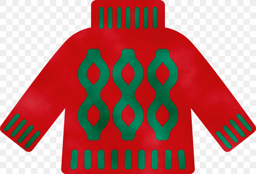 Green Red, PNG, 3000x2046px, Christmas Sweater, Green, Paint, Red, Watercolor Download Free