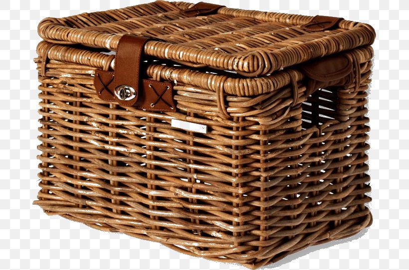 Picnic Baskets Bicycle Baskets Rattan, PNG, 689x542px, Basket, Beslistnl, Bicycle, Bicycle Baskets, Brown Download Free
