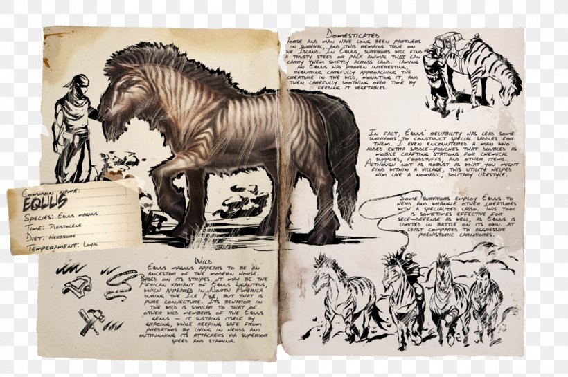 ARK: Survival Evolved Horse Tame Animal Equus Dinosaur, PNG, 1200x798px, Ark Survival Evolved, Black And White, Cat Like Mammal, Dinosaur, Drama Download Free