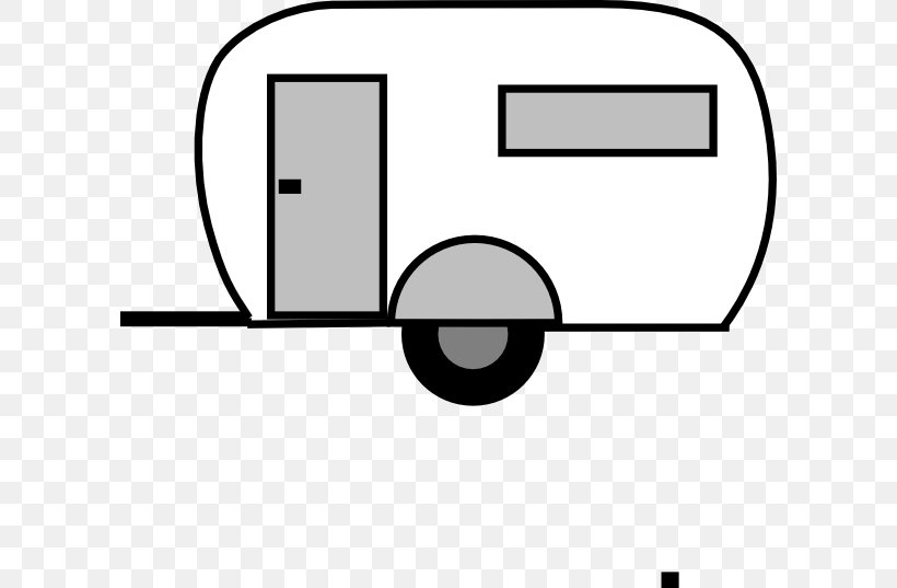 Caravan Recreational Vehicle Clip Art, PNG, 600x537px, Van, Airstream, Area, Black, Black And White Download Free