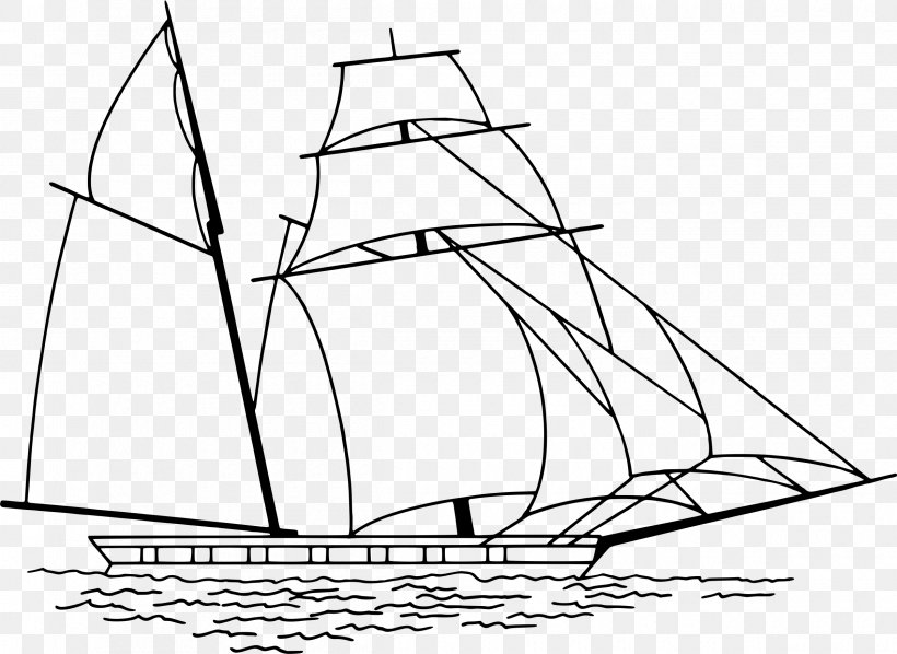 Sailboat Dhow Clip Art, PNG, 2400x1753px, Sailboat, Area, Baltimore Clipper, Barque, Black And White Download Free