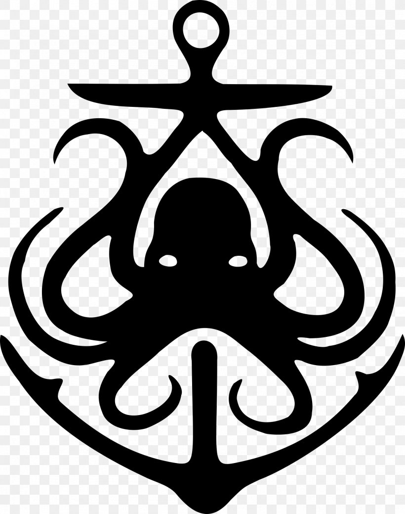 The Octopus Literary Salon Clip Art, PNG, 1893x2400px, Octopus Literary Salon, Anchor, Art, Artwork, Black And White Download Free
