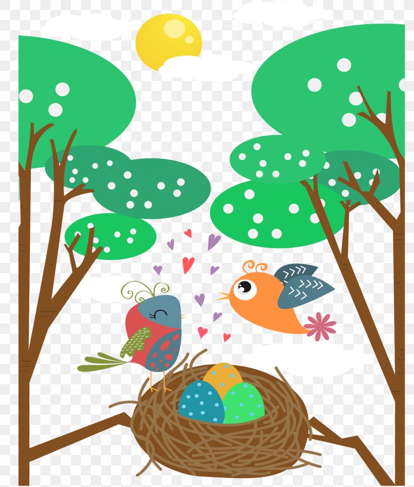 Bird Nest Cartoon Clip Art, PNG, 1612x1894px, Bird, Art, Artwork, Beak, Bird Nest Download Free