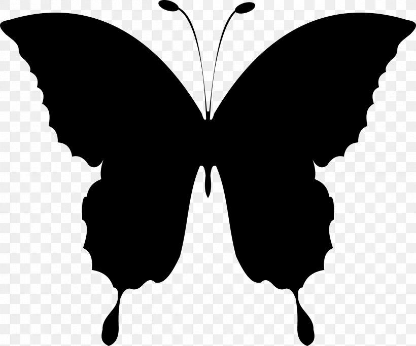 Butterfly Clip Art Openclipart Image, PNG, 2400x2000px, Butterfly, Art, Black, Blackandwhite, Cartoon Download Free